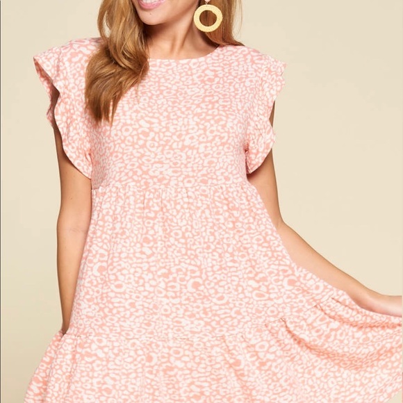 Peachy Animal Print Dress - Picture 4 of 6